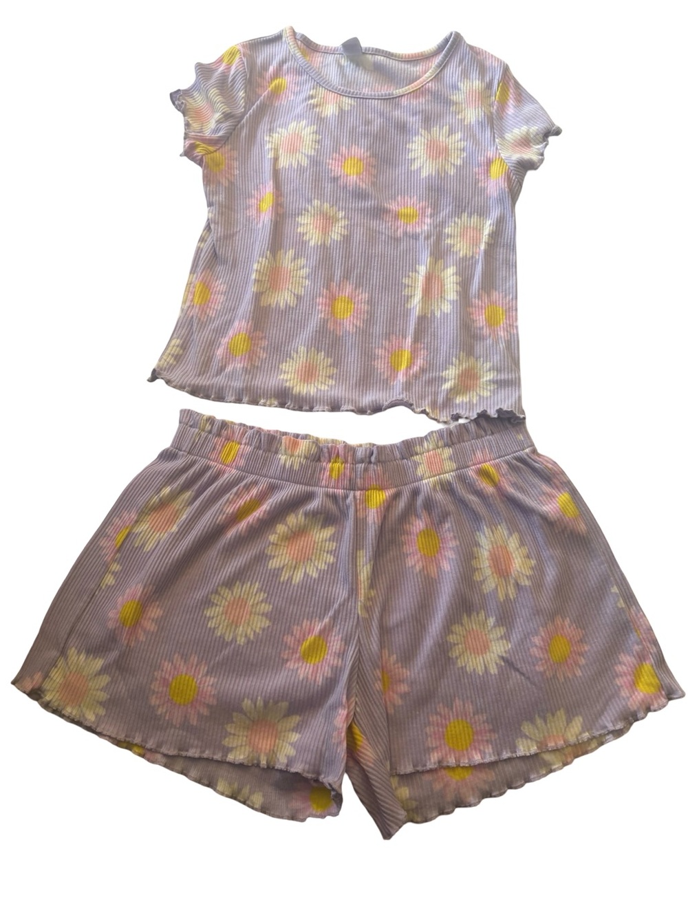 Old Navy Lavender Daisy Short-Sleeve Pajama Set